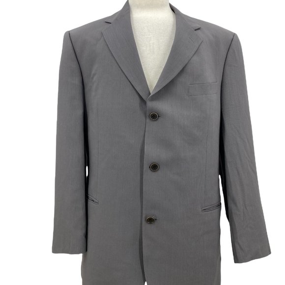 Hugo Boss Other - Hugo Boss Mens Einstein Sigma 100% Virgin Wool Suit Jacket Saks Fifth Avenue 46R